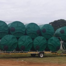 Water tanks in transit to municipalities across SA