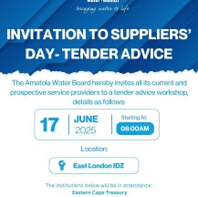 INVITATION TO SUPPLIERS’ DAY- TENDER ADVICE