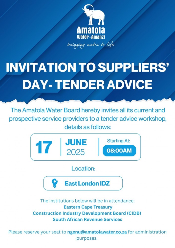 INVITATION TO SUPPLIERS’ DAY- TENDER ADVICE